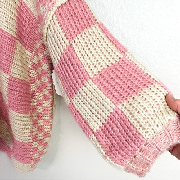 Altar’d State Shannon Chunky Checked Cardigan Size S/M - Picture 3 of 7